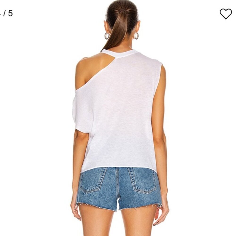 NWT RTA Axel Cut-Out Tee in White Sz XXS - Picture 4 of 8
